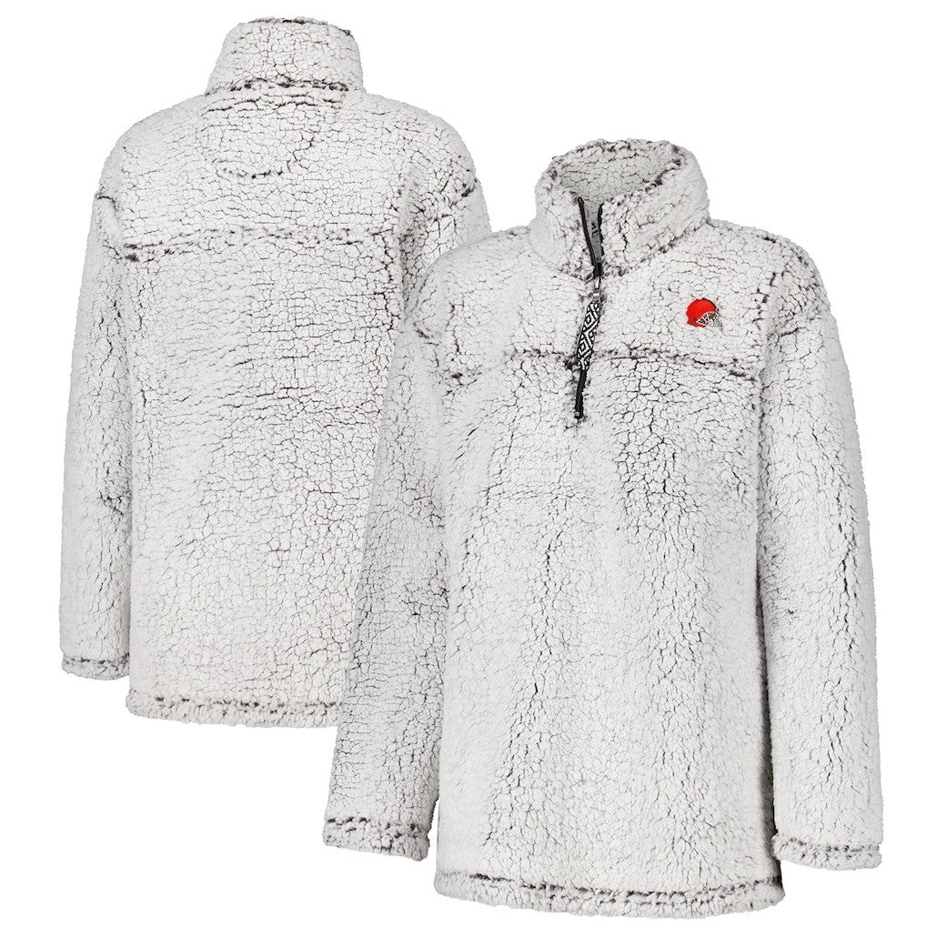 Cleveland Browns G-III 4Her by Carl Banks Women's Sherpa Full-Zip Jacket Gray | NFL