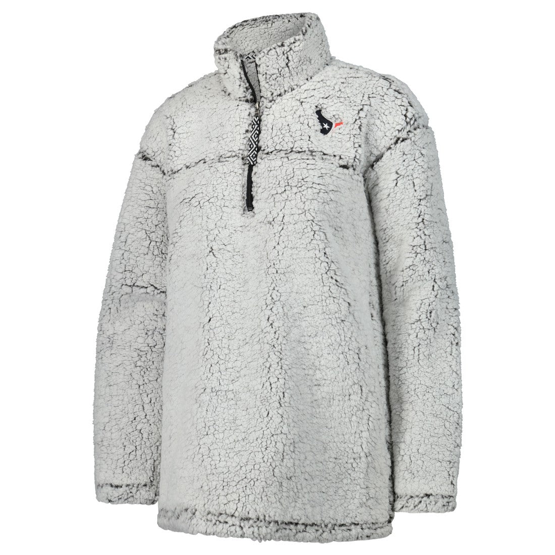 Houston Texans G-III 4Her by Carl Banks Women's Sherpa Quarter-Zip Jacket Gray | NFL