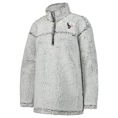 Houston Texans G-III 4Her by Carl Banks Women's Sherpa Quarter-Zip Jacket Gray | NFL