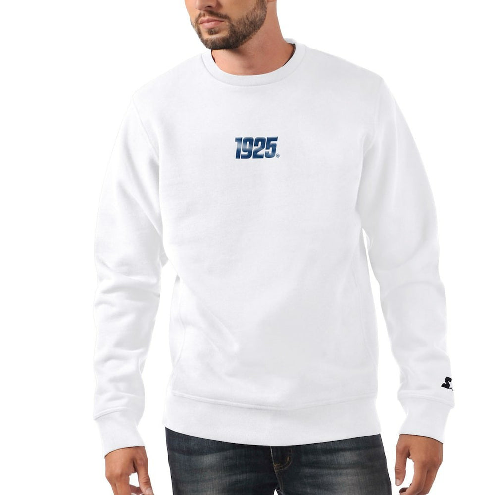 New York Giants Starter 1925 Collection Long Sleeve Pullover Sweatshirt White | NFL