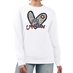 Houston Astros G-III 4Her by Carl Banks Women's Leopard Heart Pullover Sweatshirt - MLB