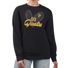 Pittsburgh Pirates G-III 4Her by Carl Banks Women's Leopard Heart Pullover Sweatshirt - MLB
