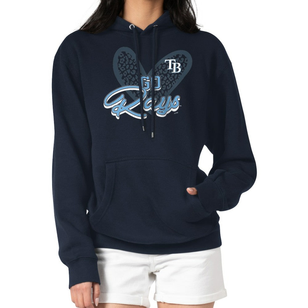 Tampa Bay Rays G-III 4Her by Carl Banks Women's Leopard Heart Pullover Hoodie - MLB