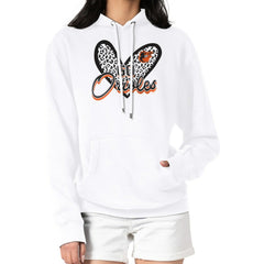 Baltimore Orioles G-III 4Her by Carl Banks Women's Leopard Heart Pullover Hoodie - MLB