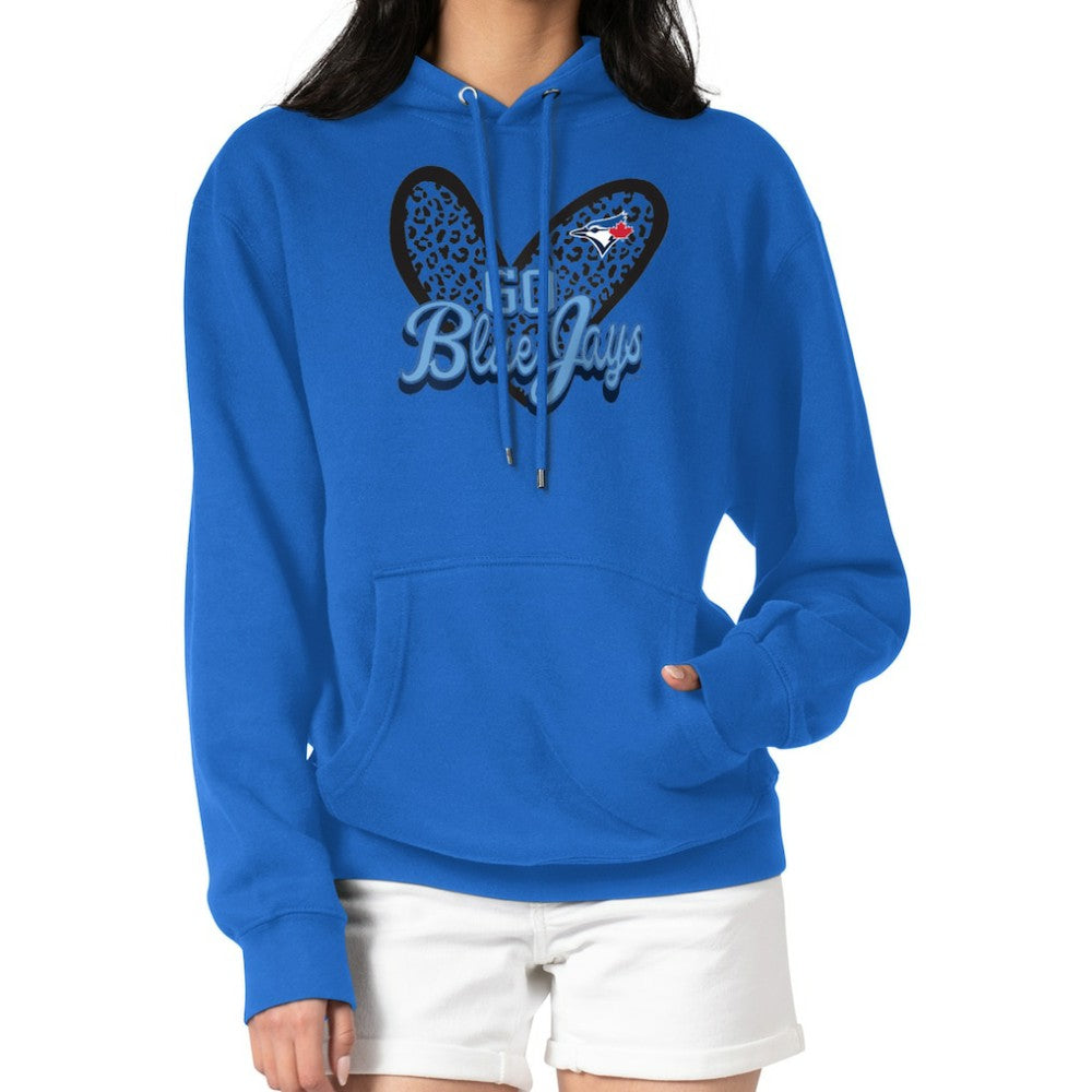 Toronto Blue Jays G-III 4Her by Carl Banks Women's Leopard Heart Pullover Hoodie - MLB