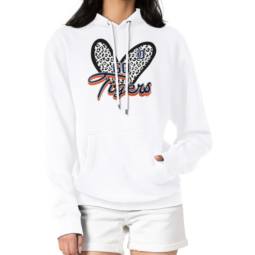 Detroit Tigers G-III 4Her by Carl Banks Women's Leopard Heart Pullover Hoodie - MLB