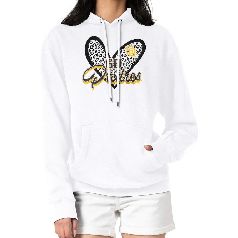 San Diego Padres G-III 4Her by Carl Banks Women's Leopard Heart Pullover Hoodie - MLB