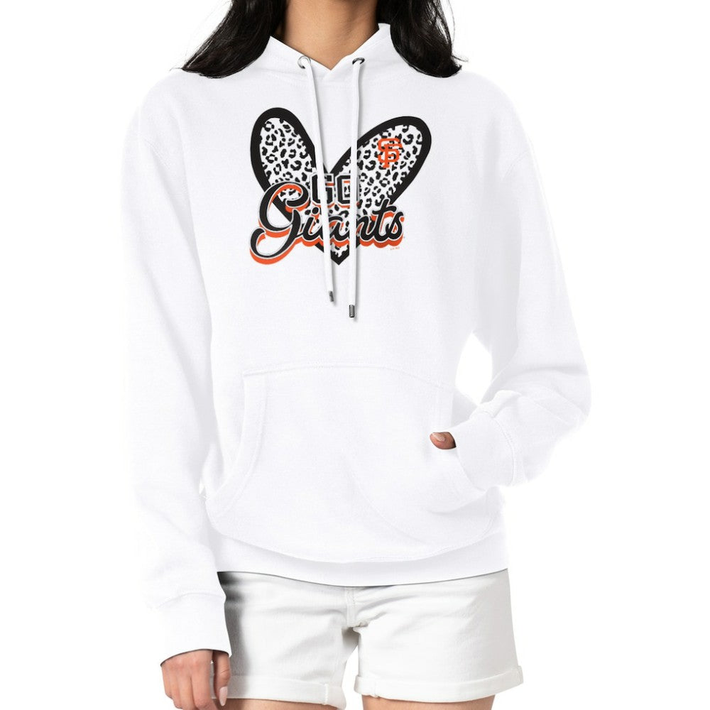 San Francisco Giants G-III 4Her by Carl Banks Women's Leopard Heart Pullover Hoodie - MLB