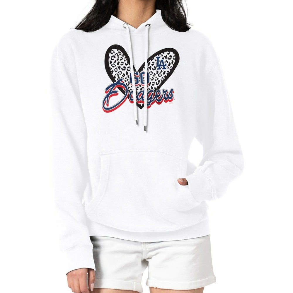 Los Angeles Dodgers G-III 4Her by Carl Banks Women's Leopard Heart Pullover Hoodie - MLB