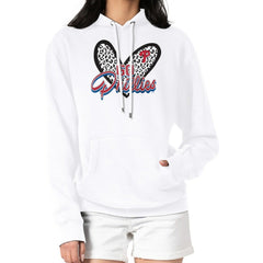 Philadelphia Phillies G-III 4Her by Carl Banks Women's Leopard Heart Pullover Hoodie - MLB