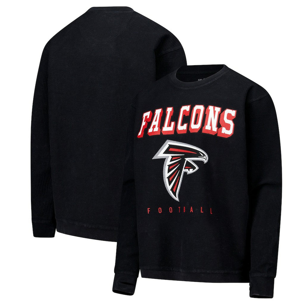 Atlanta Falcons G-III 4Her by Carl Banks Women's Comfy Cord Pullover Sweatshirt Black | NFL