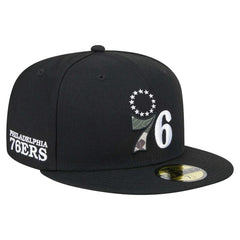 Philadelphia 76ers Camo Print UV 59FIFTY Fitted Hat Black - NBA