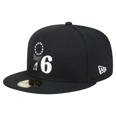 Philadelphia 76ers Camo Print UV 59FIFTY Fitted Hat Black - NBA