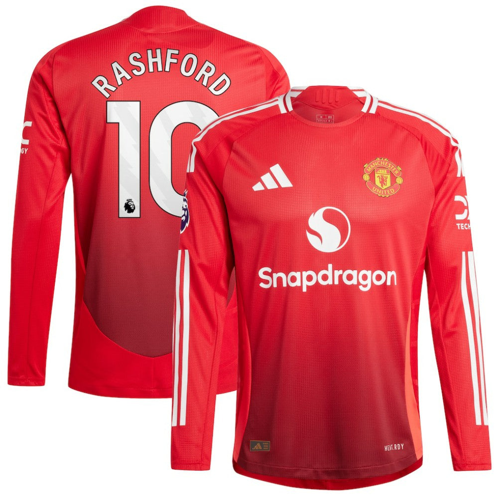 Marcus Rashford Manchester United 2024/25 Home Long Sleeve Player Jersey Red - FIFA World CUP