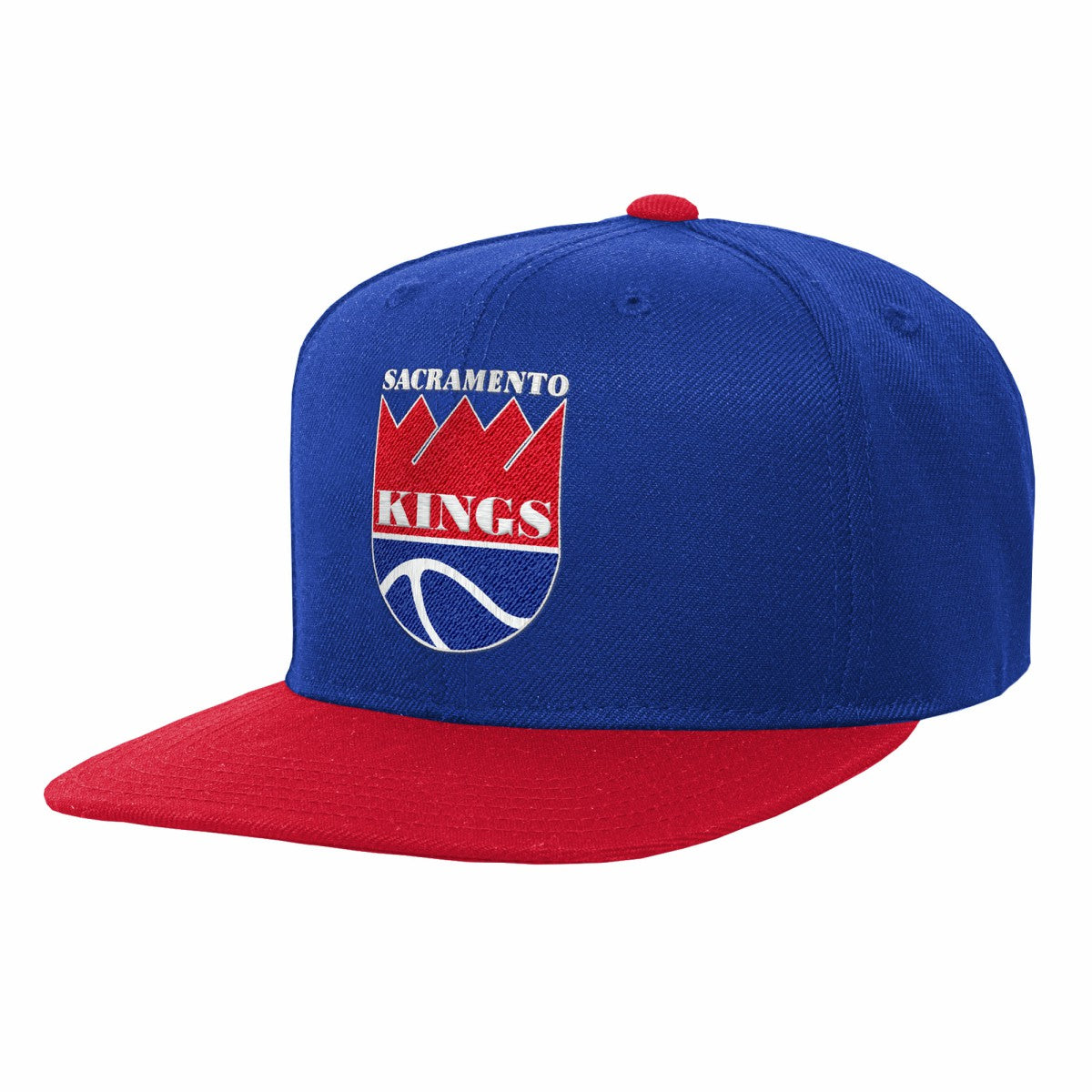Sacramento Kings Youth Team Logo Two-Tone Flatbrim Snapback Hat Blue/Red - NBA