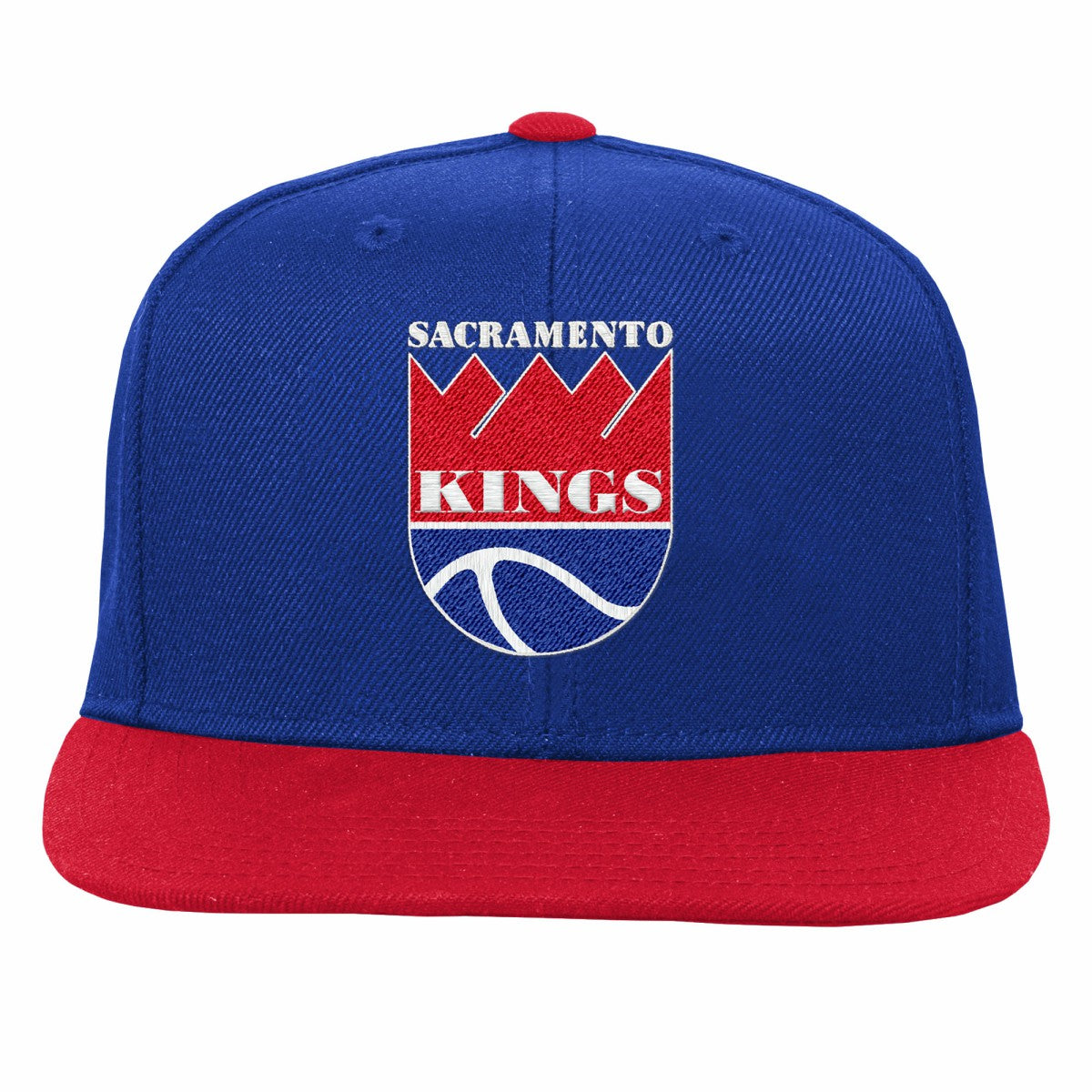 Sacramento Kings Youth Team Logo Two-Tone Flatbrim Snapback Hat Blue/Red - NBA