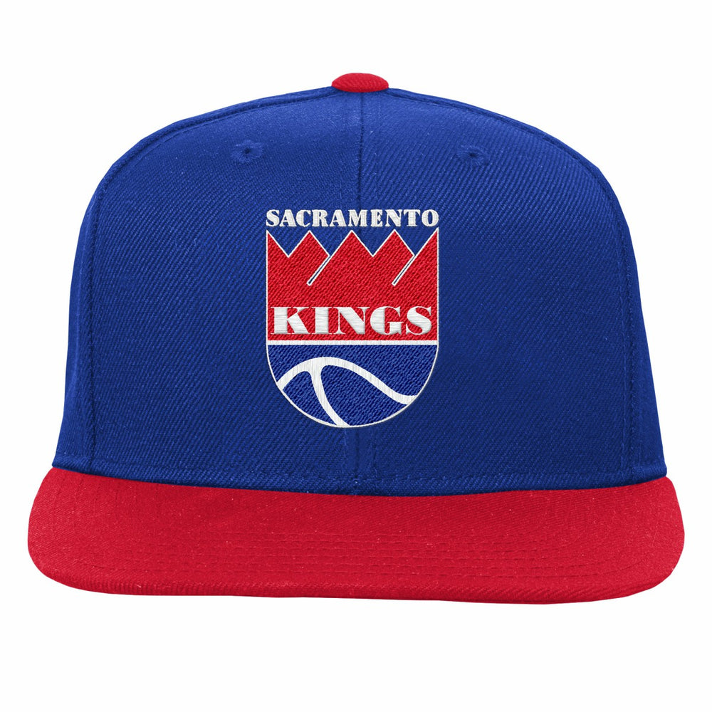 Sacramento Kings Youth Team Logo Two-Tone Flatbrim Snapback Hat Blue/Red - NBA