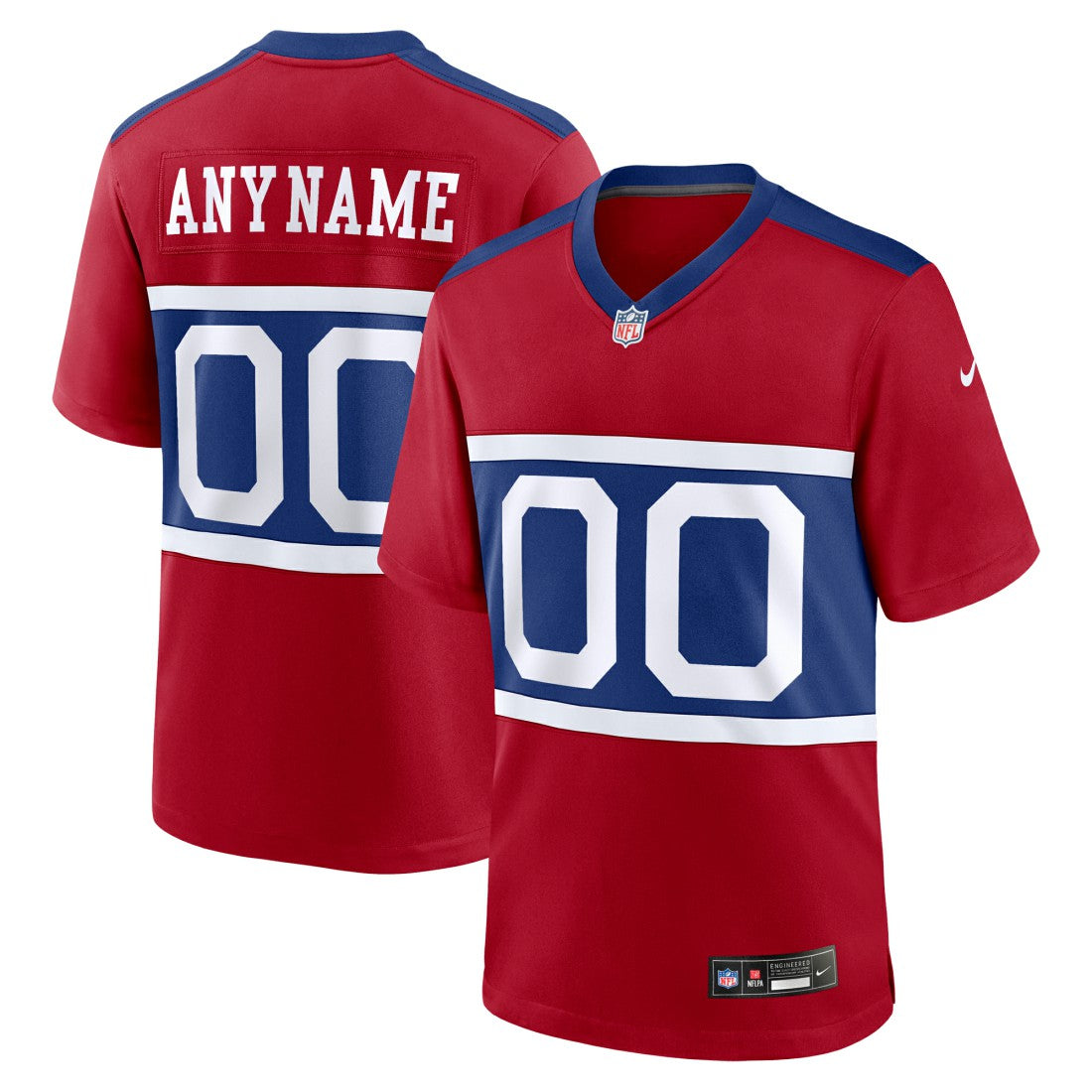 New York Giants Alternate Game Custom Jersey Century Red | Nike for Sale