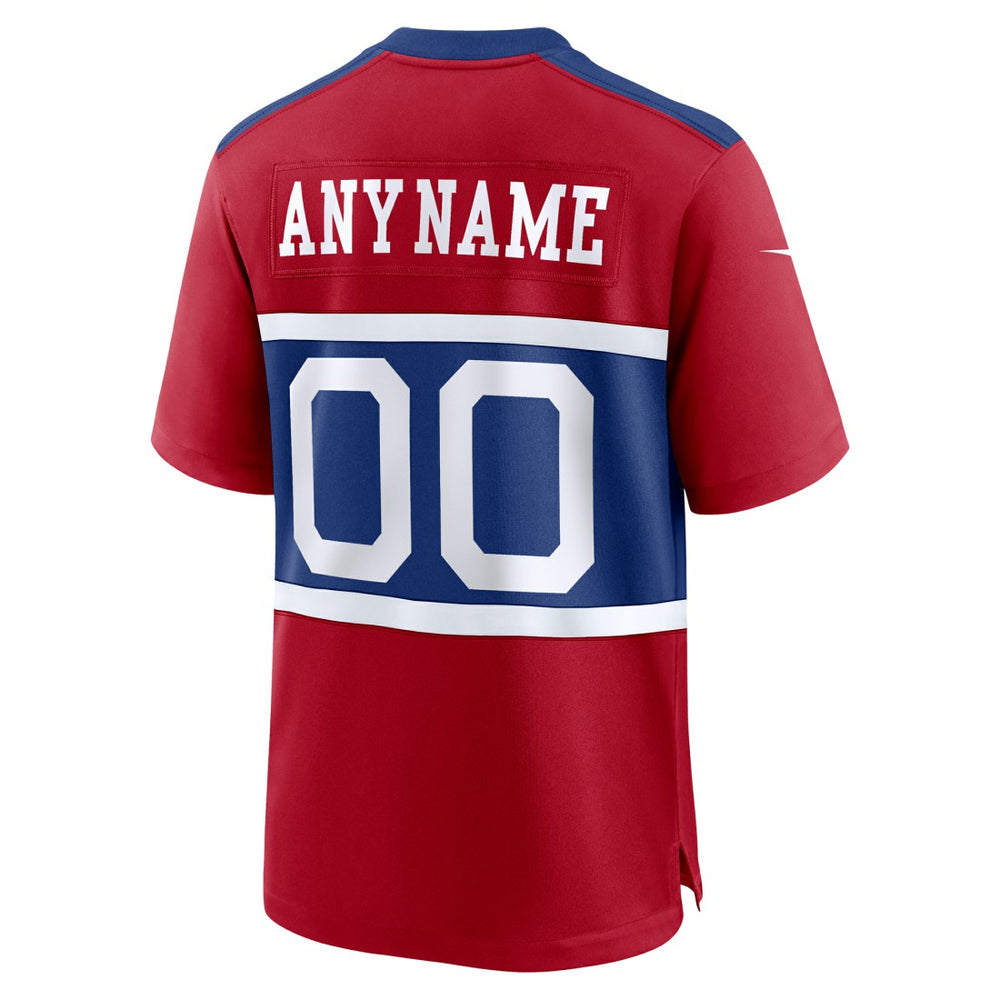 New York Giants Alternate Game Custom Jersey Century Red | Nike for Sale
