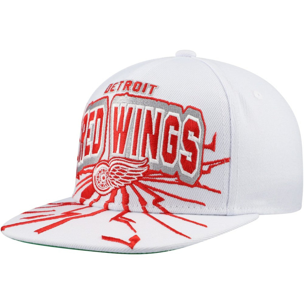 Detroit Red Wings Mitchell & Ness Youth After Shock Snapback Hat - White - NHL