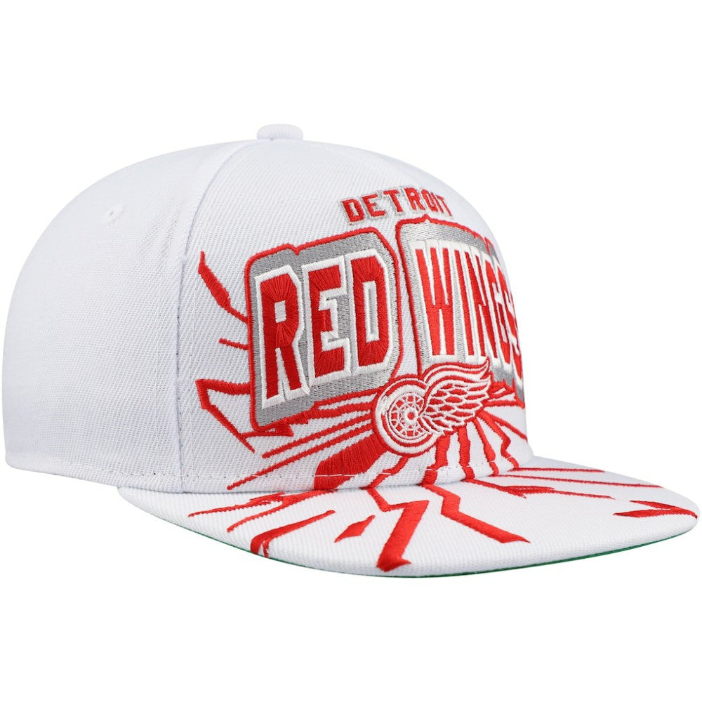 Detroit Red Wings Mitchell & Ness Youth After Shock Snapback Hat - White - NHL