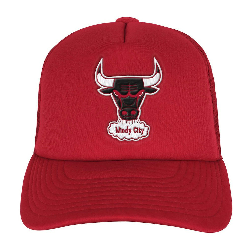 Chicago Bulls Youth Core Evergreen Trucker Adjustable Hat Red - NBA