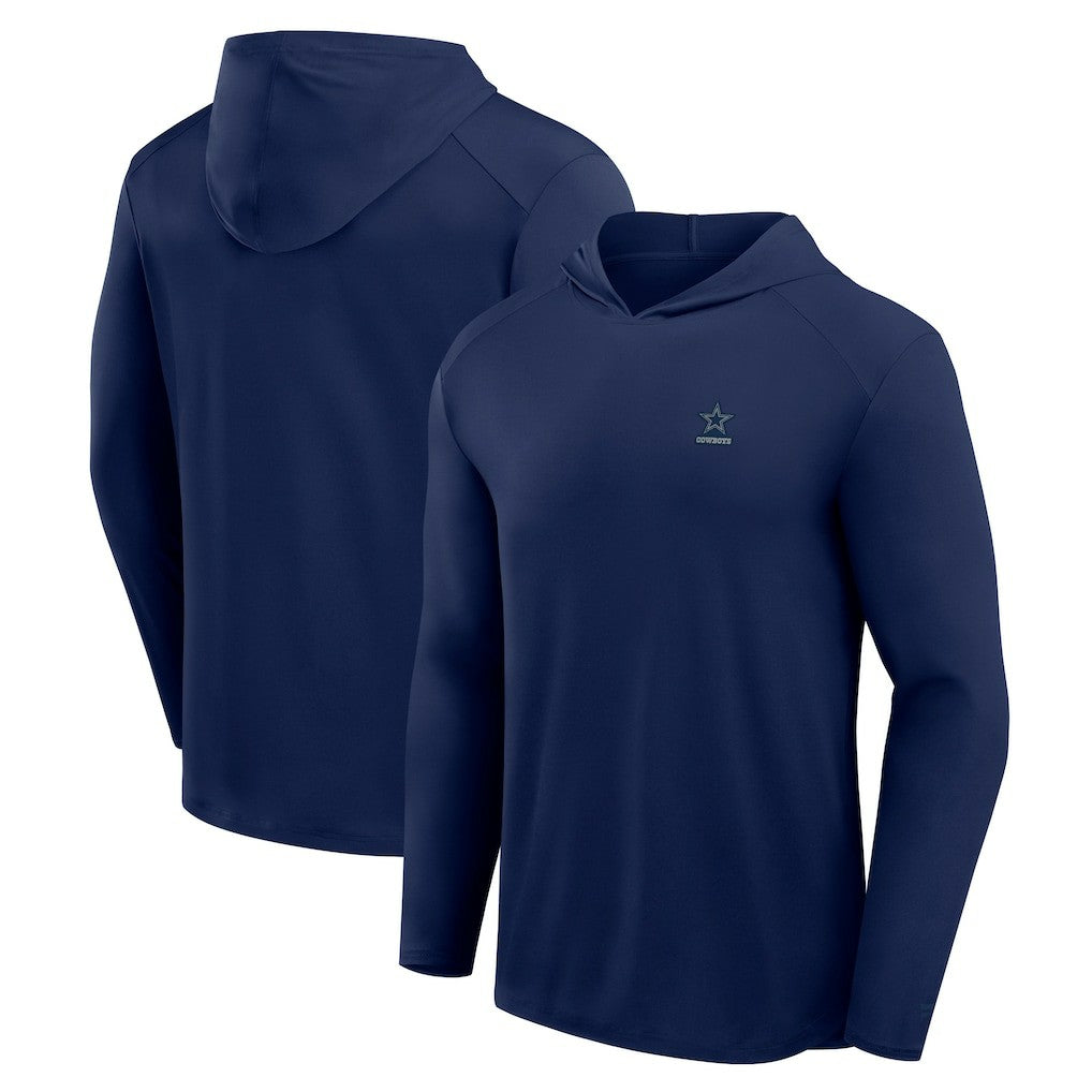 Dallas Cowboys Front Office Power Mono Long Sleeve Hoodie T-Shirt Navy | Fanatics