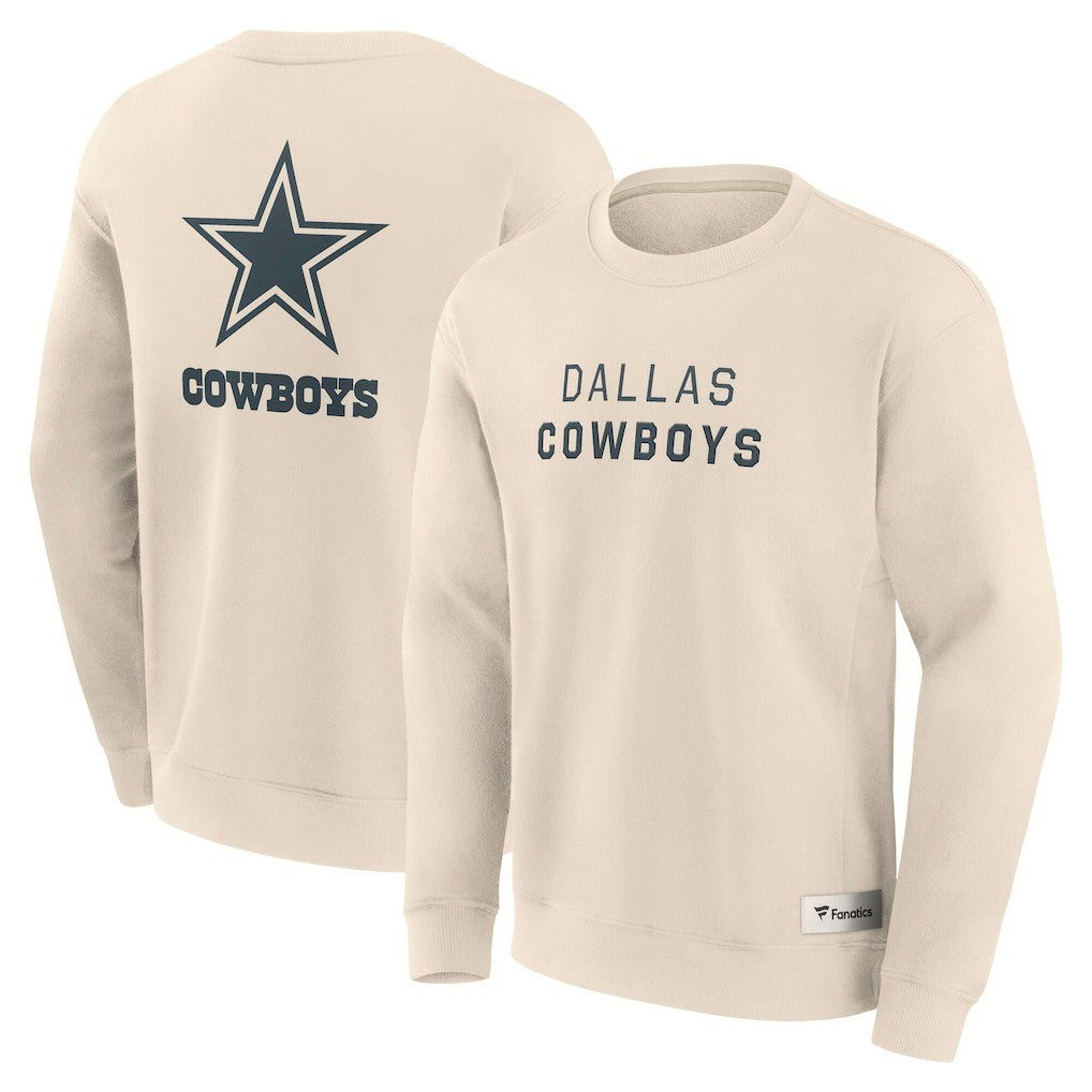 Dallas Cowboys Elements Future Ground Lettering Pullover Sweatshirt Cream | Fanatics