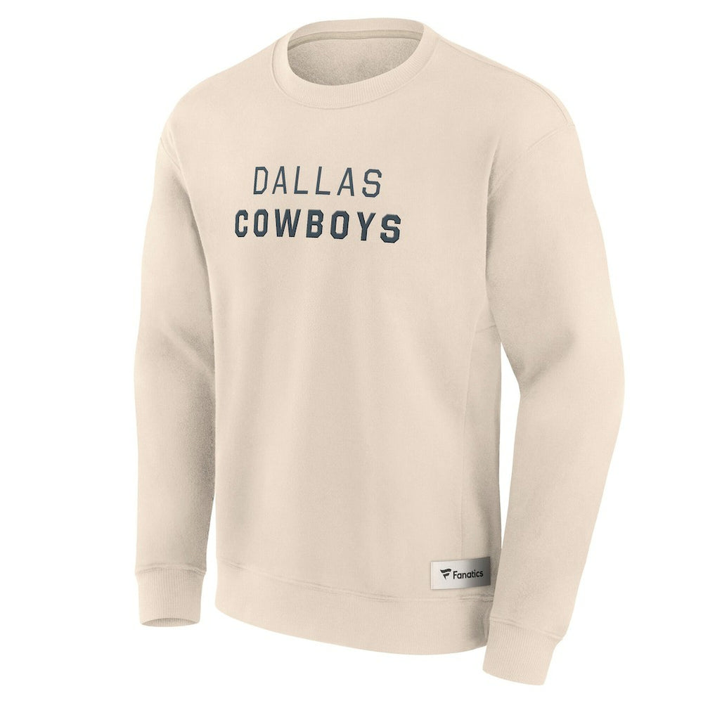 Dallas Cowboys Elements Future Ground Lettering Pullover Sweatshirt Cream | Fanatics
