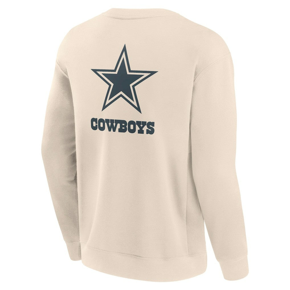 Dallas Cowboys Elements Future Ground Lettering Pullover Sweatshirt Cream | Fanatics
