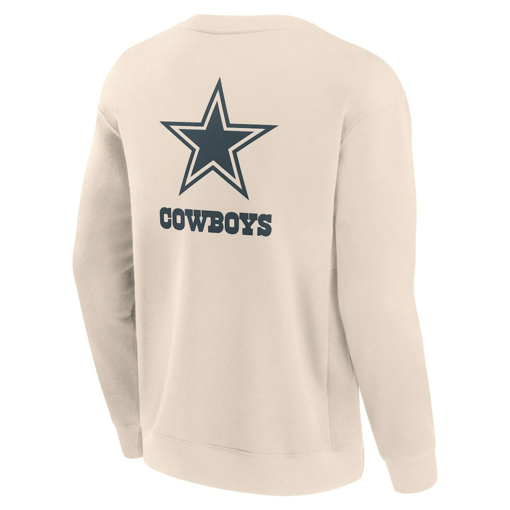 Dallas Cowboys Elements Future Ground Lettering Pullover Sweatshirt Cream | Fanatics