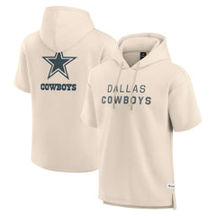 Dallas Cowboys Elements Future Ground Lettering Short Sleeve Pullover Hoodie Cream | Fanatics