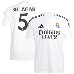 Jude Bellingham Real Madrid 2024/25 Home Replica Player Jersey White | Adidas
