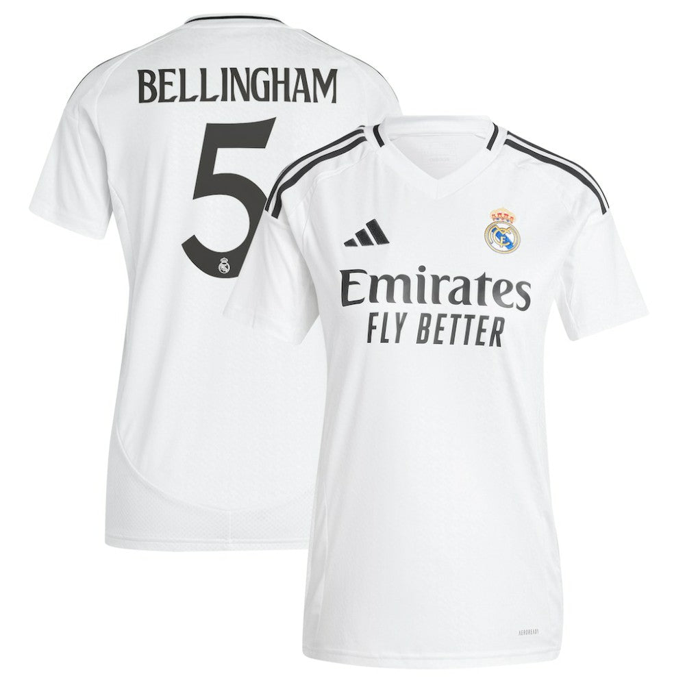 Jude Bellingham Real Madrid Women's 2024/25 Home Replica Player Jersey White | Adidas Sale