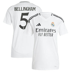 Jude Bellingham Real Madrid Women's 2024/25 Home Replica Player Jersey White | Adidas Sale