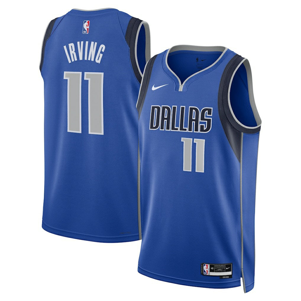 Kyrie Irving Dallas Mavericks Unisex Badge Swingman Replica Jersey Icon Editi- Blue - NBA