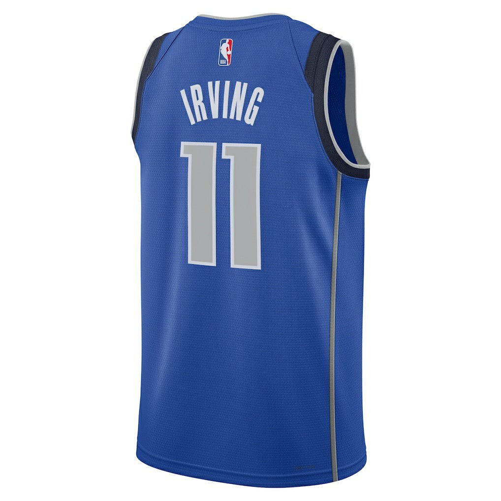 Kyrie Irving Dallas Mavericks Unisex Badge Swingman Replica Jersey Icon Editi- Blue - NBA