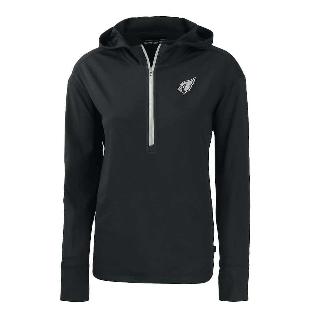Arizona Cardinals Cutter & Buck Women's Daybreak Eco Recycled Half-Zip Hoodie Black | NFL