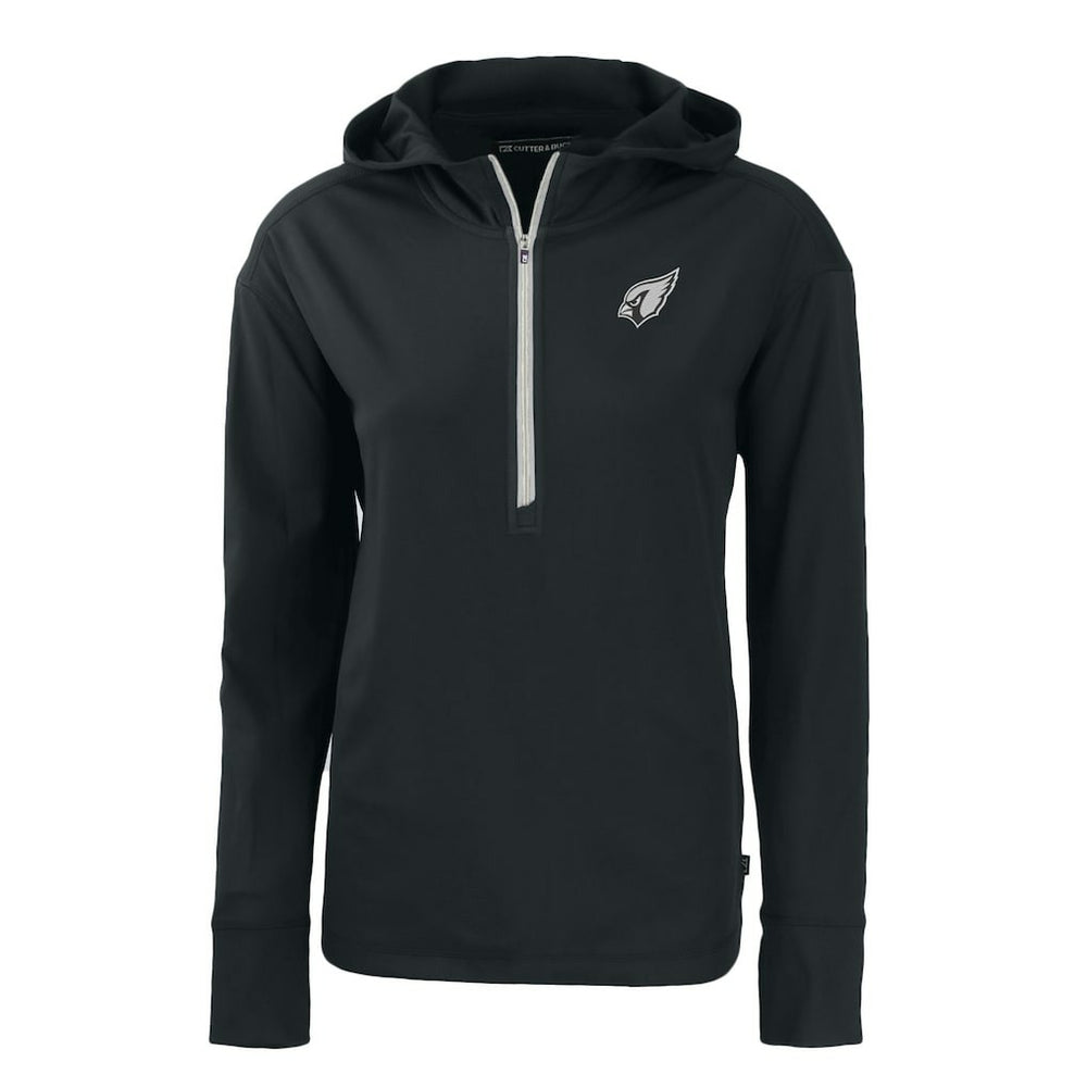 Arizona Cardinals Cutter & Buck Women's Daybreak Eco Recycled Half-Zip Hoodie Black | NFL