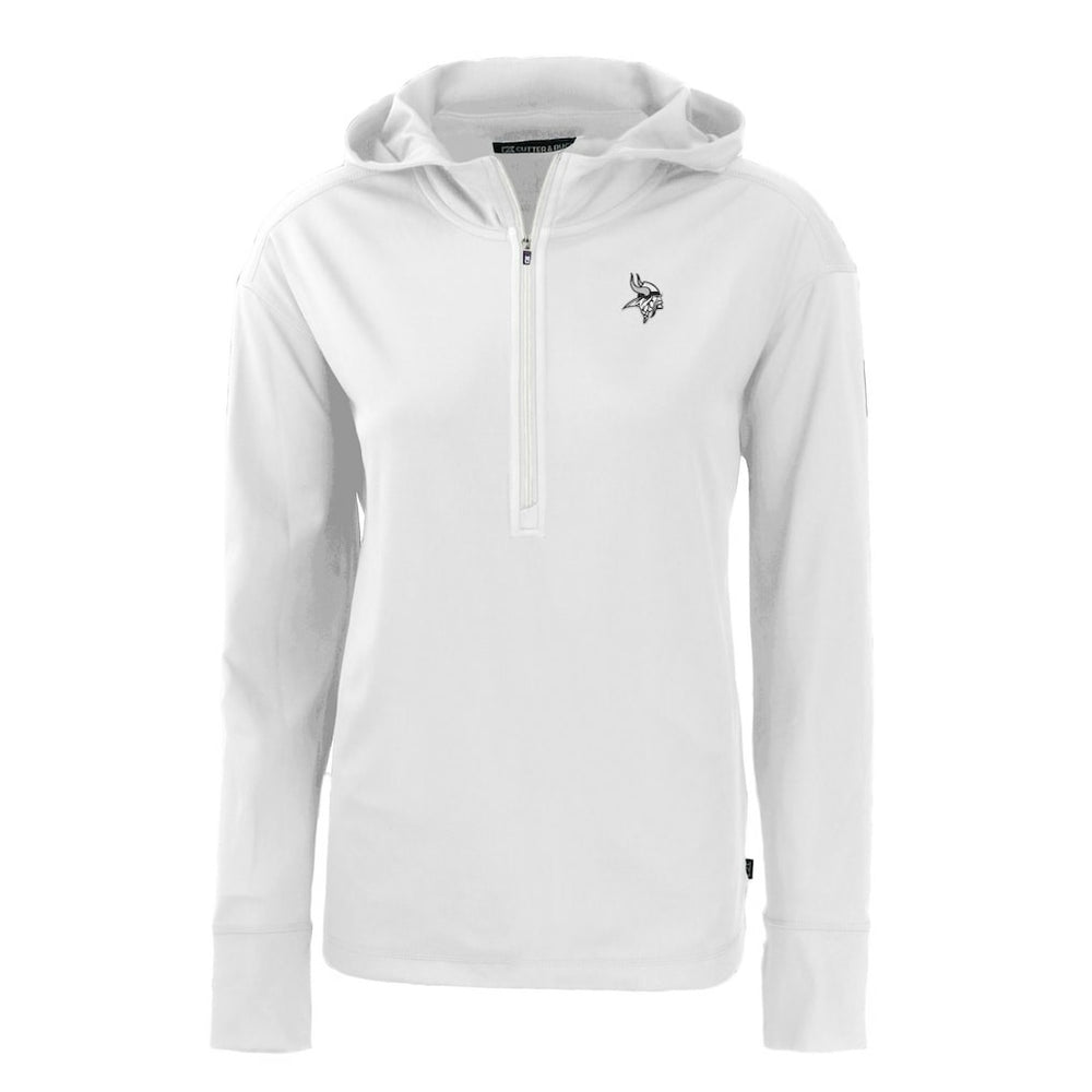 Minnesota Vikings Cutter & Buck Women's Daybreak Eco Recycled Half-Zip Hoodie White | NFL