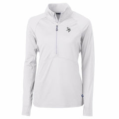 Minnesota Vikings Cutter & Buck Women's Adapt Eco Knit Stretch Recycled Half-Zip Pullover Top White | NFL