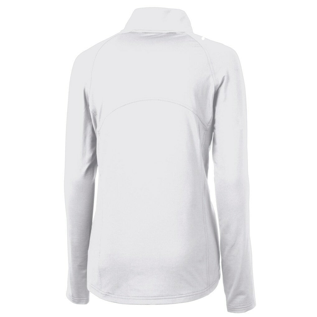 Minnesota Vikings Cutter & Buck Women's Adapt Eco Knit Stretch Recycled Half-Zip Pullover Top White | NFL