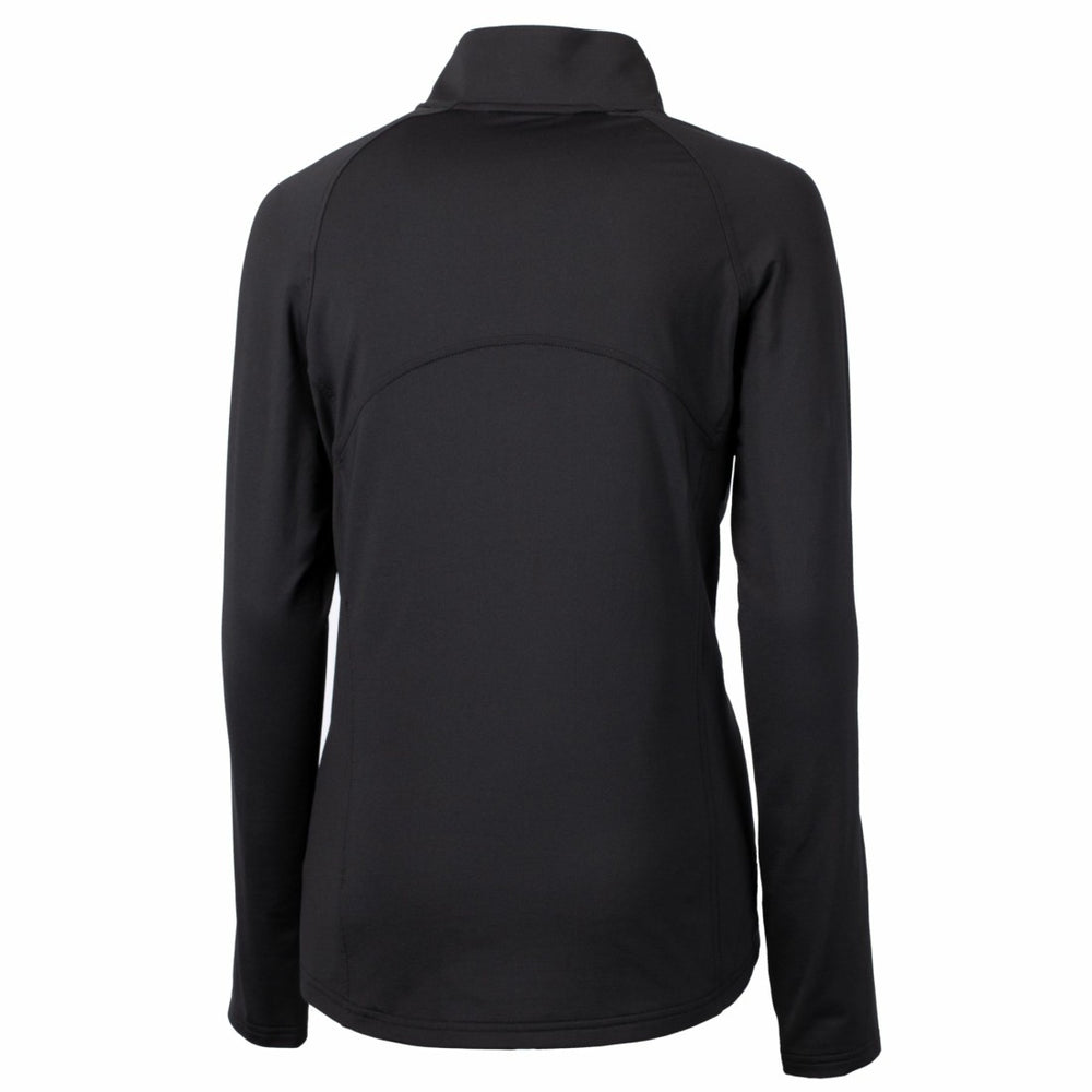 Detroit Lions Cutter & Buck Women's Adapt Eco Knit Stretch Recycled Half-Zip Pullover Top Black | NFL