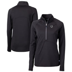 Indianapolis Colts Cutter & Buck Women's Adapt Eco Knit Stretch Recycled Half-Zip Pullover Top Black | NFL