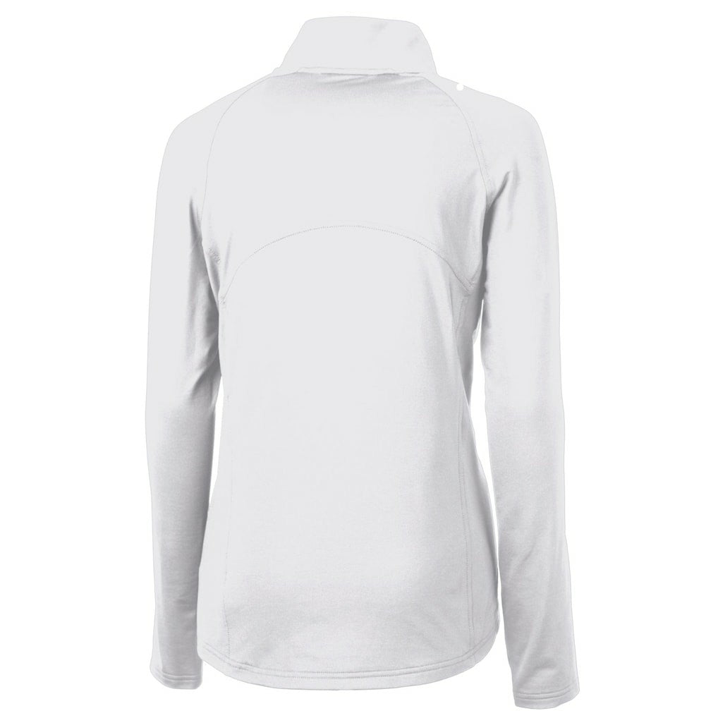 Jacksonville Jaguars Cutter & Buck Women's Adapt Eco Knit Stretch Recycled Raglan Half-Zip Top White | NFL