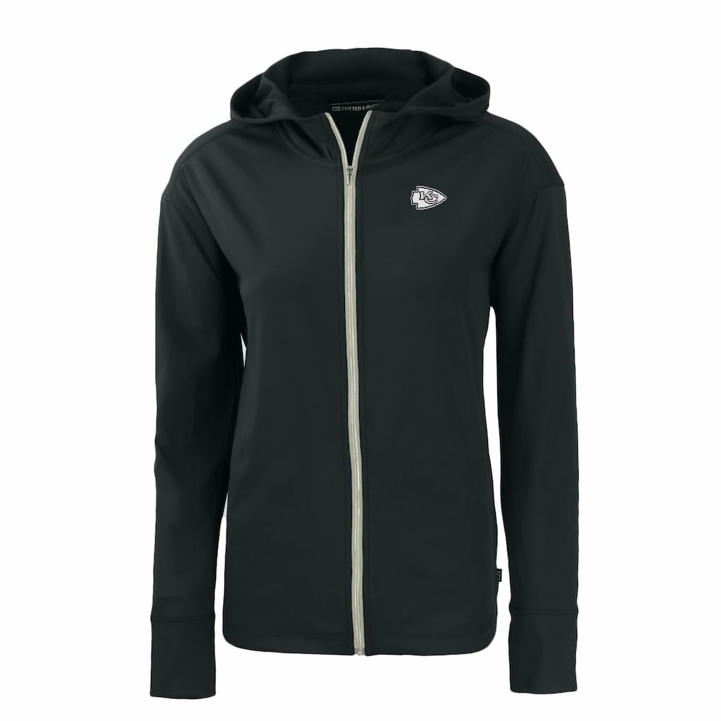 Kansas City Chiefs Cutter & Buck Women's Daybreak Eco Recycled Full-Zip Hoodie Black | NFL