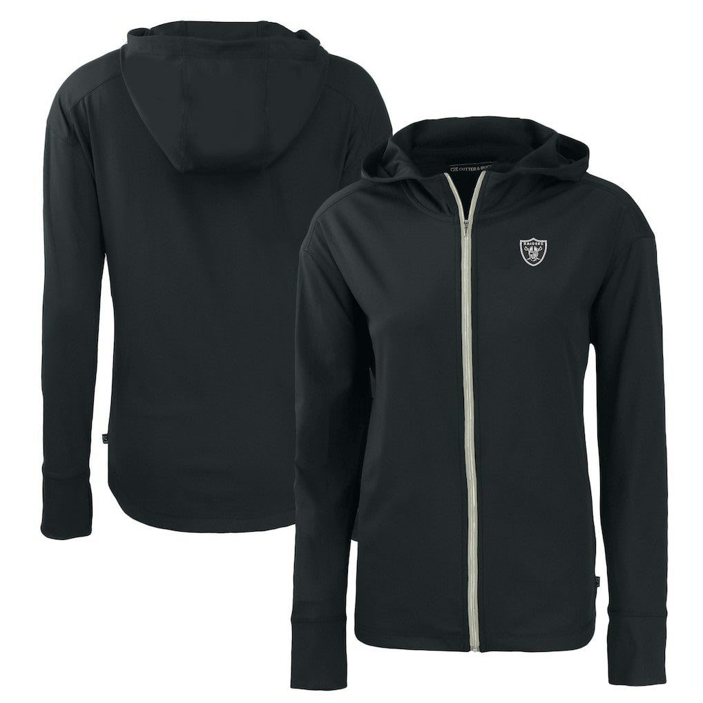 Las Vegas Raiders Cutter & Buck Women's Daybreak Eco Recycled Full-Zip Hoodie Black | NFL