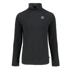 Miami Dolphins Cutter & Buck Women's Coastline Epic Comfort Eco Recycled Funnel Neck Pullover Sweatshirt Black | NFL