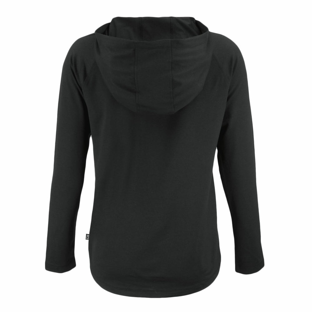 Denver Broncos Cutter & Buck Women's Coastline Epic Comfort Eco Recycled Long Sleeve Hoodie T-Shirt Black | NFL