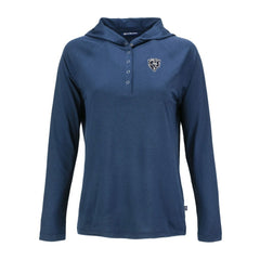 Chicago Bears Cutter & Buck Women's Coastline Epic Comfort Eco Recycled Long Sleeve Hoodie T-Shirt Navy | NFL
